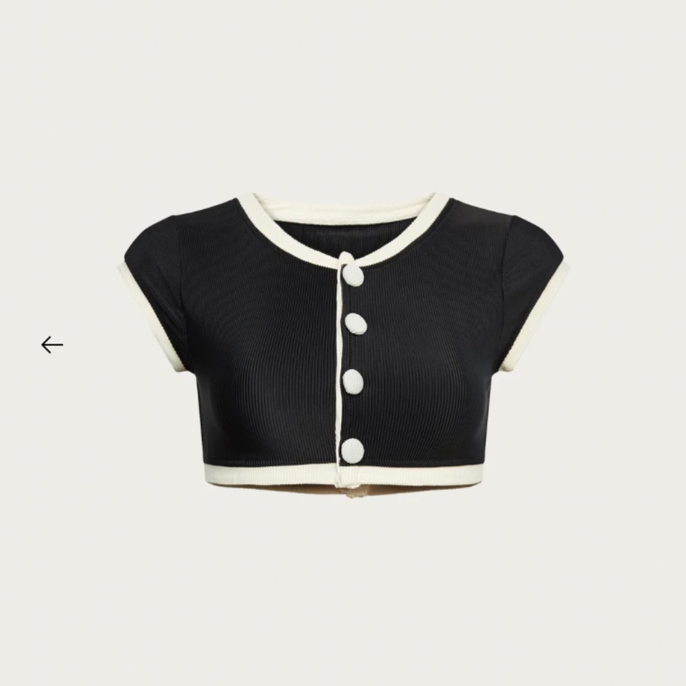 SAME The Grace Top Black / Cream